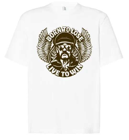 Футболка Оверсайз Lemmy Born to lose live to win Белый фото