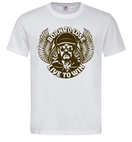 Мужская футболка Lemmy Born to lose live to win Белый фото