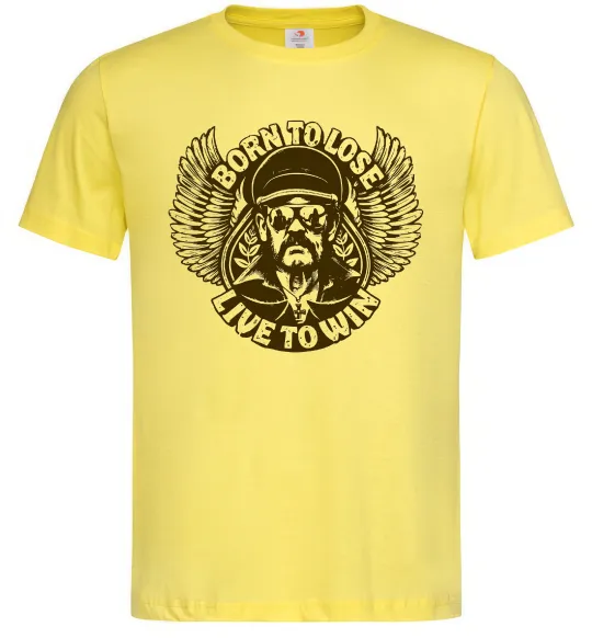 Мужская футболка Lemmy Born to lose live to win Лимонный фото