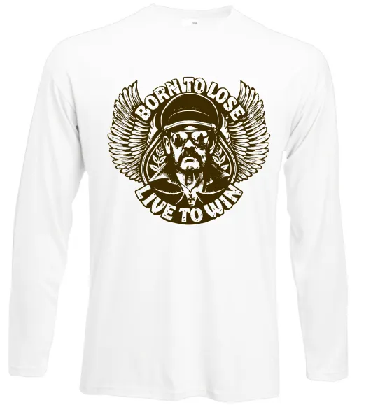 Лонгслив Lemmy Born to lose live to win Белый фото