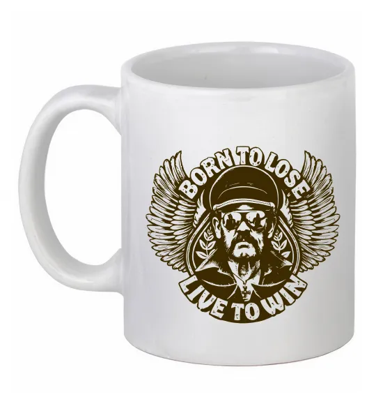 Чашка керамічна Lemmy Born to lose live to win Білий фото