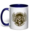 Чашка с цветной ручкой Lemmy Born to lose live to win Глубокий темно-синий фото
