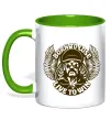 Чашка з кольоровою ручкою Lemmy Born to lose live to win Лаймовий фото