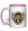 Чашка с цветной ручкой Lemmy Born to lose live to win Нежно розовый фото