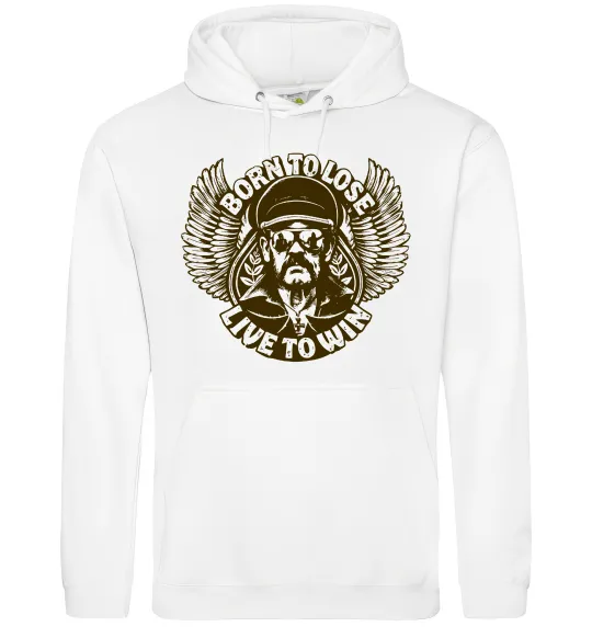 Жіноча толстовка (худі) Lemmy Born to lose live to win Білий фото