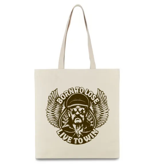 Еко-сумка Lemmy Born to lose live to win Бежевий фото