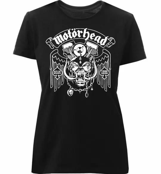Женская премиум футболка Motorhead Ace of spades Черный фото