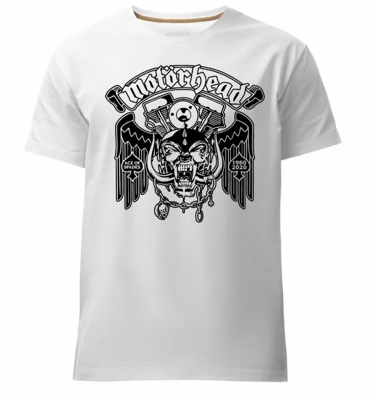 Мужская премиум футболка Motorhead Ace of spades Белый фото
