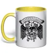 Чашка с цветной ручкой Motorhead Ace of spades Солнечно желтый фото