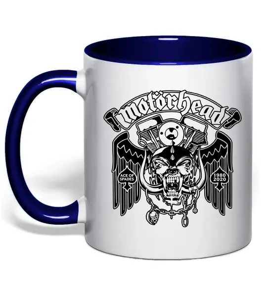 Чашка с цветной ручкой Motorhead Ace of spades Глубокий темно-синий фото