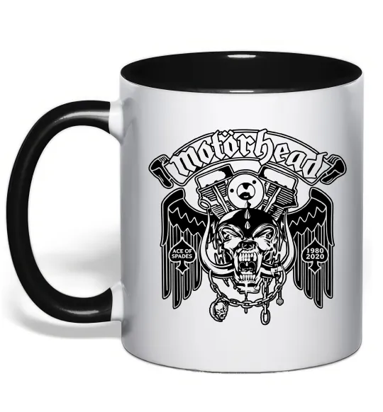 Чашка с цветной ручкой Motorhead Ace of spades Черный фото