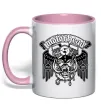 Чашка с цветной ручкой Motorhead Ace of spades Нежно розовый фото