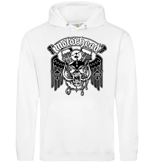 Мужская толстовка (худи) Motorhead Ace of spades Белый фото