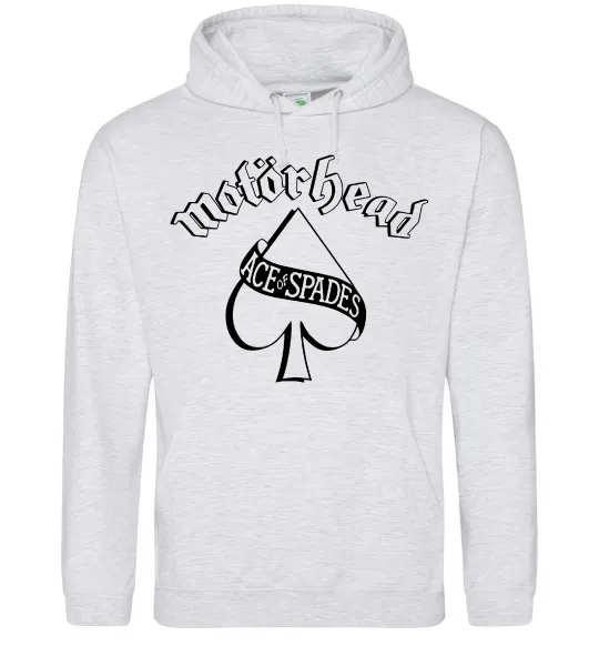 Женская толстовка (худи) Ace of spades Серый меланж фото