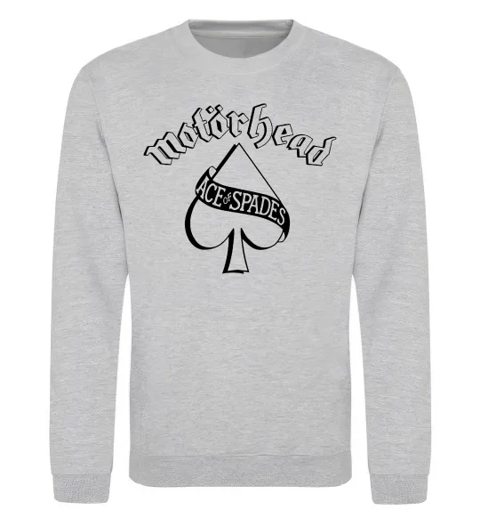 Свитшот Ace of spades Серый меланж фото