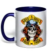 Чашка с цветной ручкой Guns N Roses tour 1988 Глубокий темно-синий фото