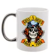 Чашка с цветной ручкой Guns N Roses tour 1988 Серебро фото