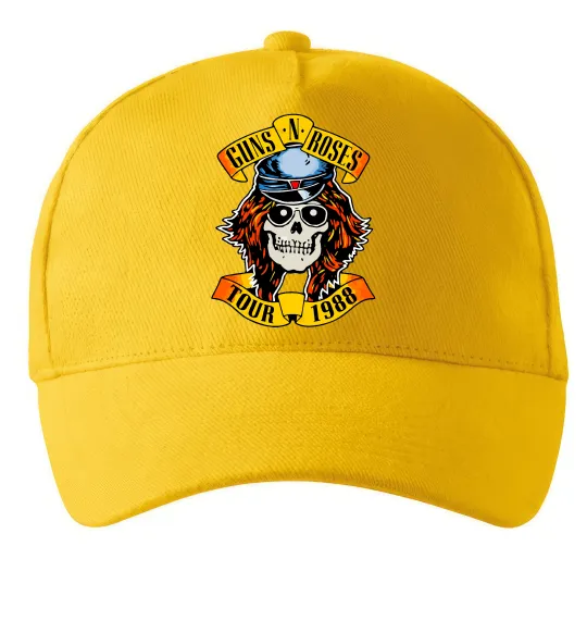 Кепка Guns N Roses tour 1988 Солнечно желтый фото