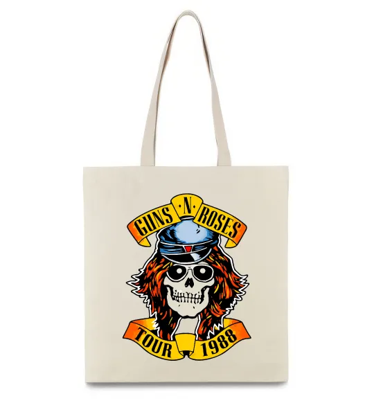 Эко-сумка Guns N Roses tour 1988 Бежевый фото