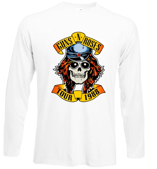 Лонгслив Guns N Roses tour 1988 Белый фото