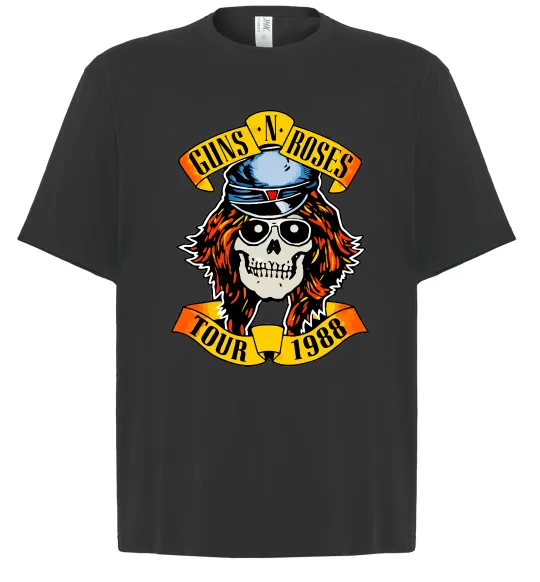 Футболка Оверсайз Guns N Roses tour 1988 Черный фото