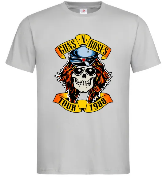 Чоловіча футболка Guns N Roses tour 1988 Сірий фото