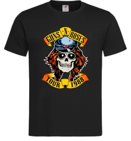 Мужская футболка Guns N Roses tour 1988 Черный фото
