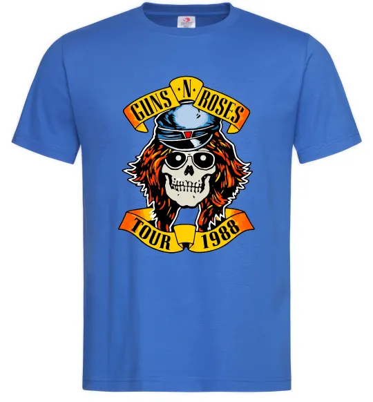 Чоловіча футболка Guns N Roses tour 1988 Яскраво-синій фото