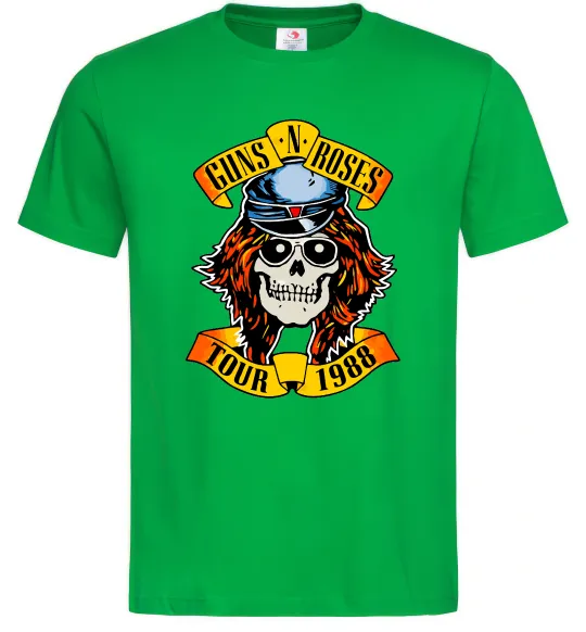 Чоловіча футболка Guns N Roses tour 1988 Зелений фото