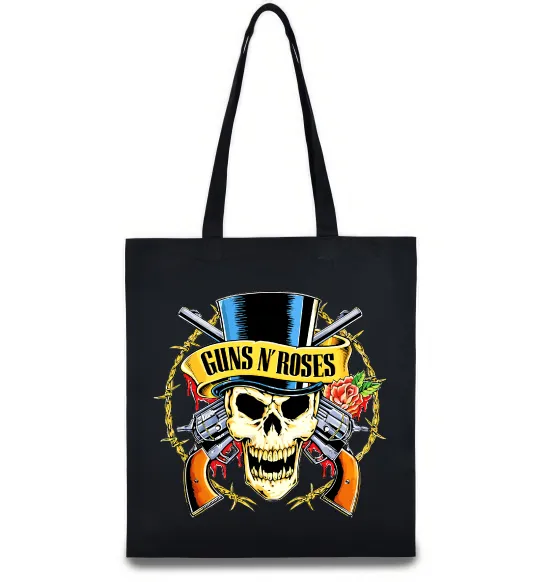 Эко-сумка Ганс н роузес череп Черный фото