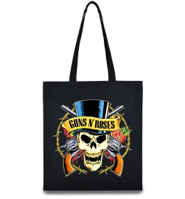 Эко-сумка Ганс н роузес череп Черный фото