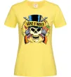 Женская футболка Ганс н роузес череп Лимонный фото