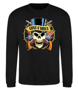 Свитшот Ганс н роузес череп Черный фото