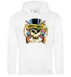 Чоловіча толстовка (худі) Ганс н роузес череп Білий Чоловіча толстовка (худі) Ганс н роузес череп Білий фото