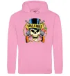 Женская толстовка (худи) Ганс н роузес череп Розовый фото