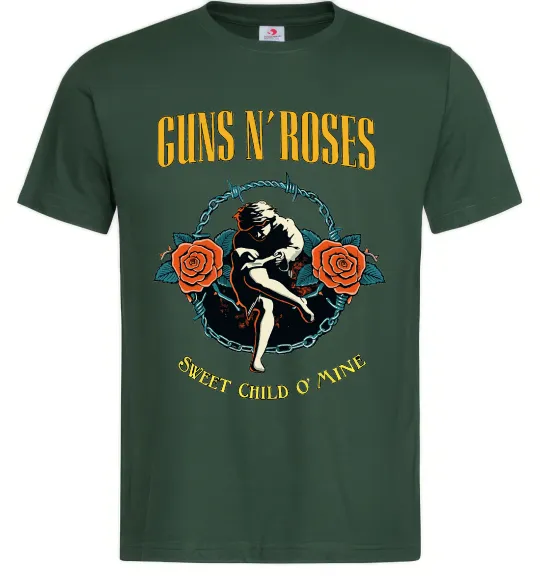 Чоловіча футболка Guns N`Roses Sweet child Темно-зелений фото