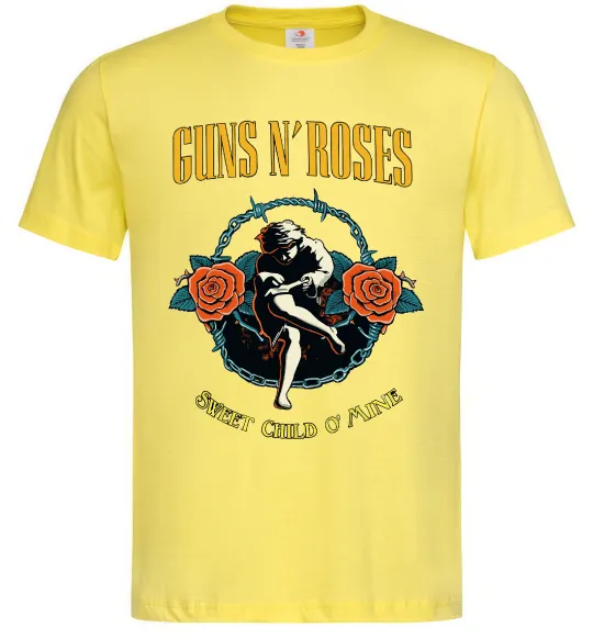 Чоловіча футболка Guns N`Roses Sweet child Лимонний фото
