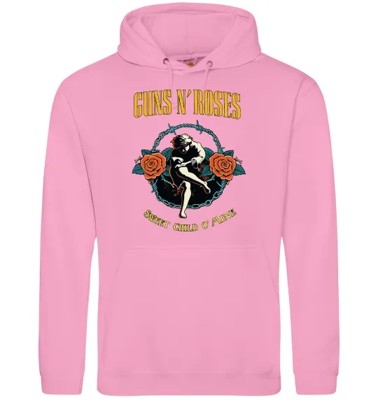 Чоловіча толстовка (худі) Guns N`Roses Sweet child Рожевий фото