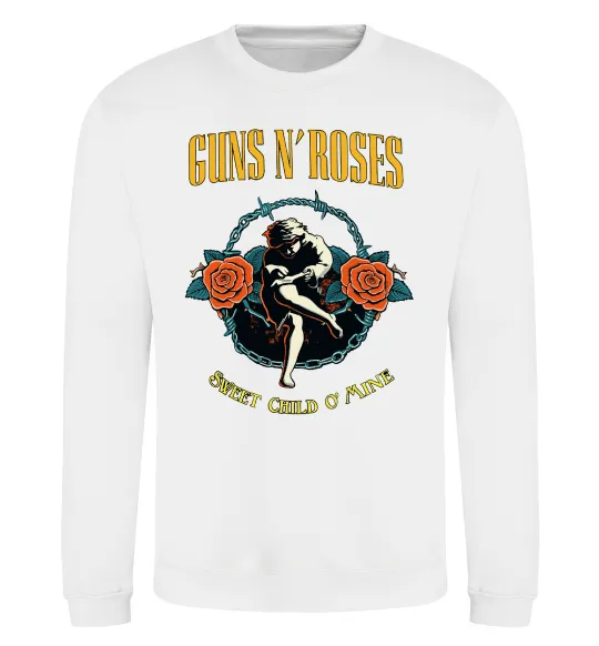 Свитшот Guns N`Roses Sweet child Белый фото