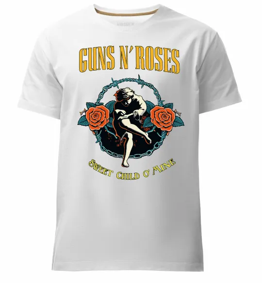 Чоловіча преміум футболка Guns N`Roses Sweet child Білий фото