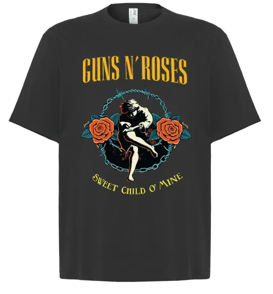 Футболка Оверсайз Guns N`Roses Sweet child Черный фото