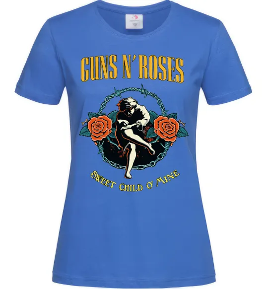 Женская футболка Guns N`Roses Sweet child Ярко-синий фото