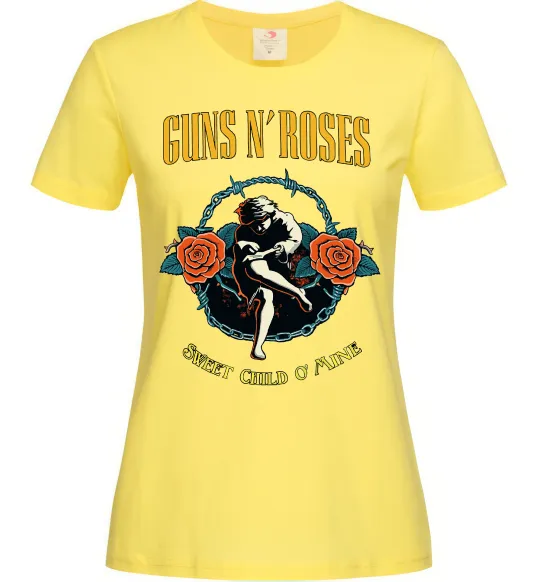 Женская футболка Guns N`Roses Sweet child Лимонный фото