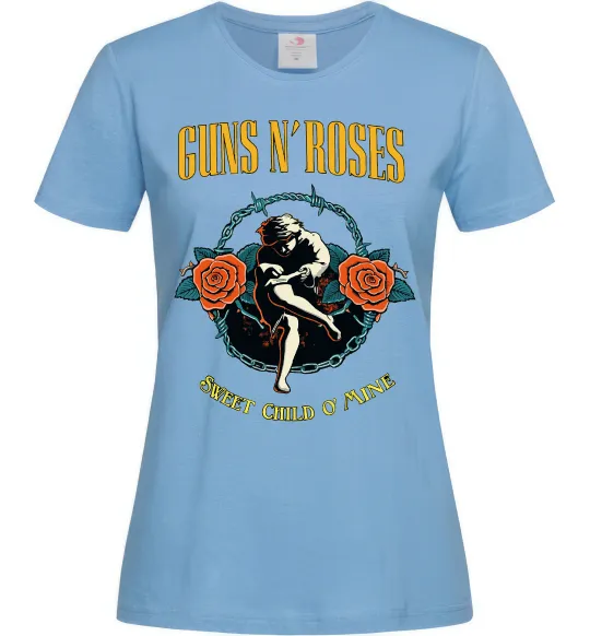 Женская футболка Guns N`Roses Sweet child Голубой фото