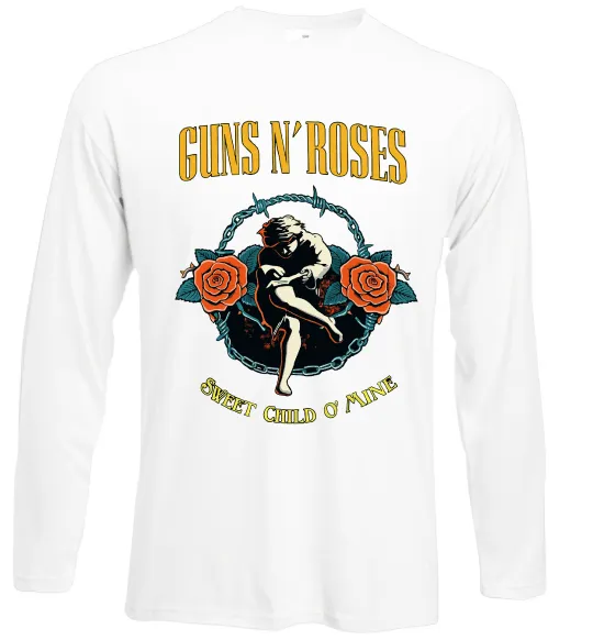 Лонгслів Guns N`Roses Sweet child Білий фото