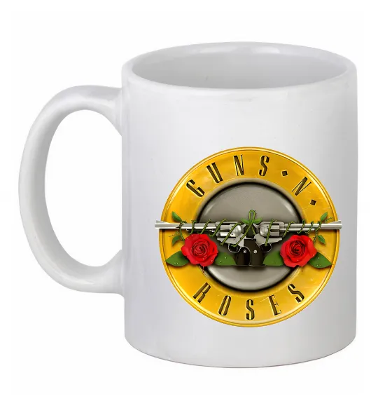 Чашка керамічна Guns N Roses logo Білий фото