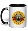 Чашка с цветной ручкой Guns N Roses logo Черный фото