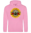 Чоловіча толстовка (худі) Guns N Roses logo Рожевий фото