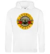 Чоловіча толстовка (худі) Guns N Roses logo Білий фото