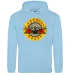Чоловіча толстовка (худі) Guns N Roses logo Блакитний фото